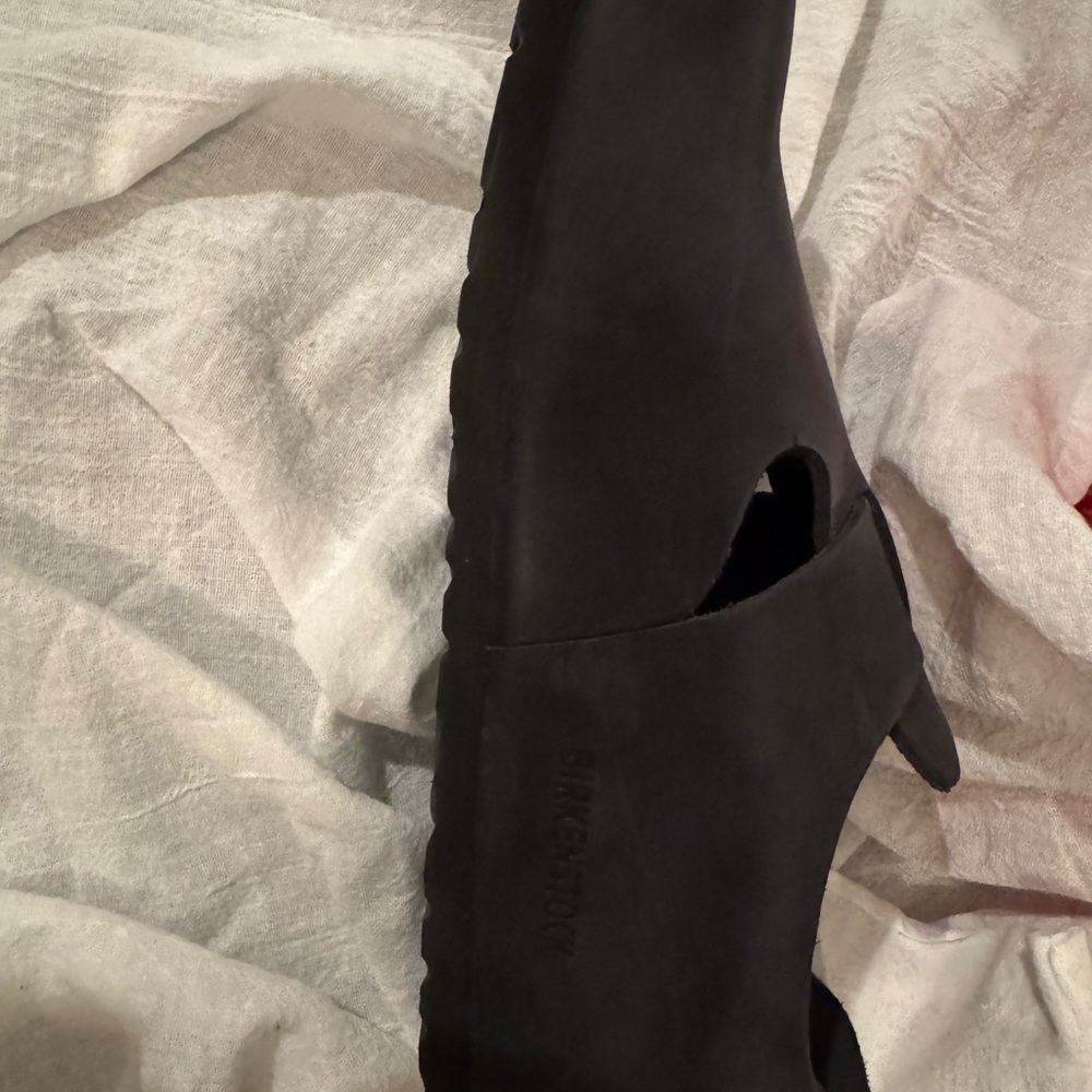 Birkenstock Black Leather Slip-On Clogs - Picture 9 of 16